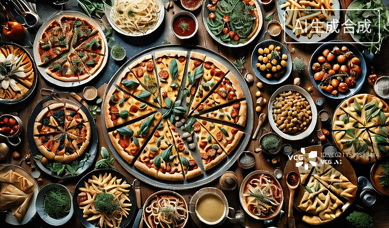 【AI数字艺术】美食盛宴图片素材