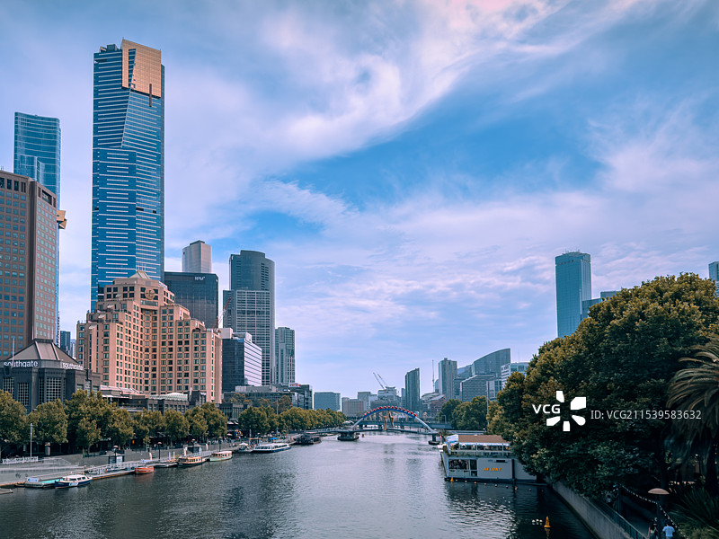 墨尔本-亚拉河畔风光图片素材