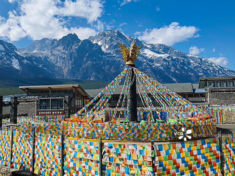 大经幡与玉龙图片素材