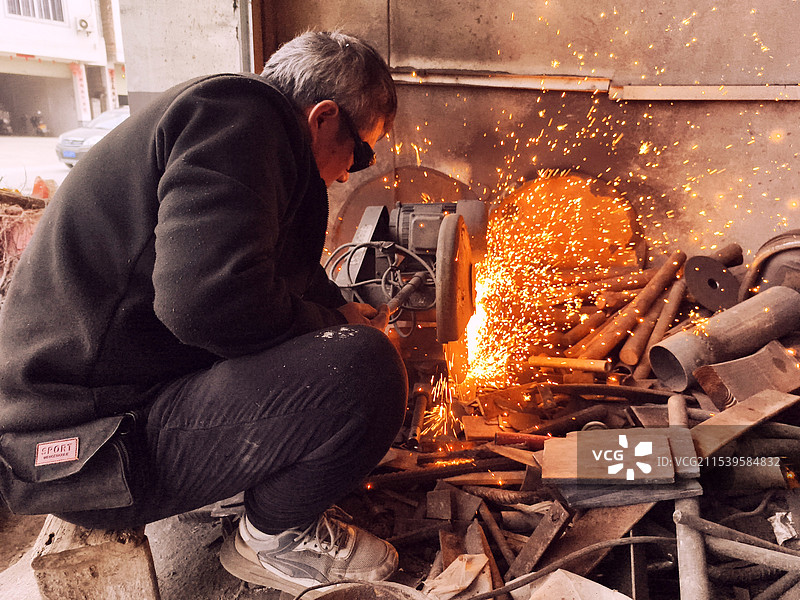 铁花飞溅图片素材