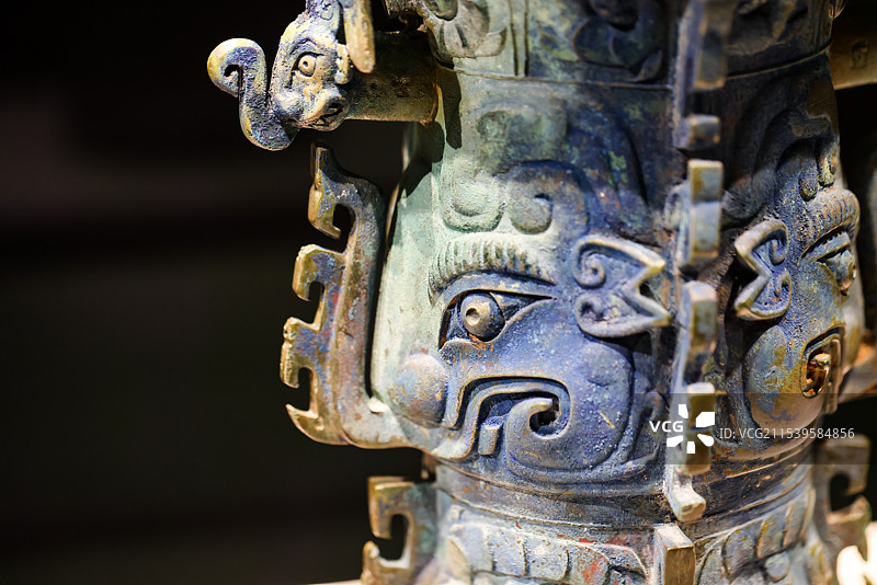 神面纹尊西周早期随州羊子山出土小国巨制西周早期噩侯四器清华大学艺术博物馆图片素材