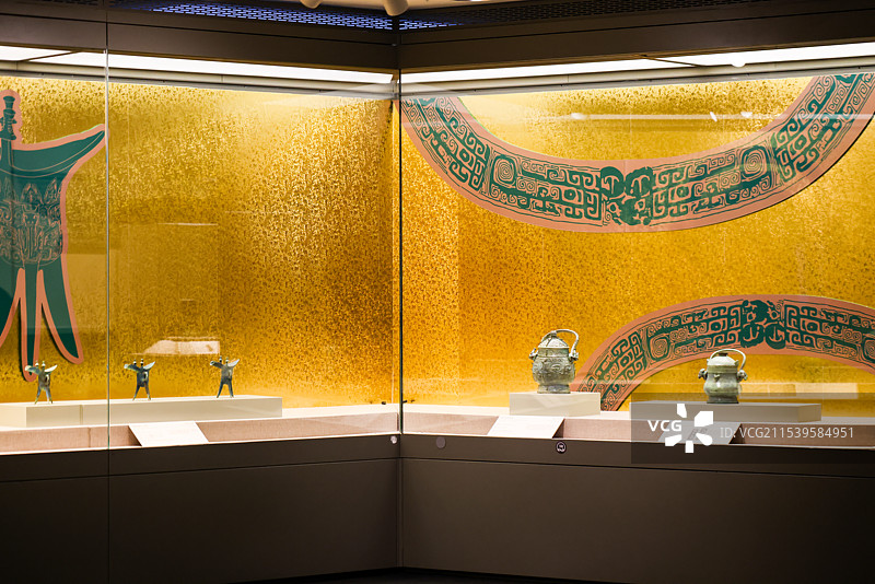 小国巨制西周早期噩侯四器清华大学艺术博物馆展览现场图片素材