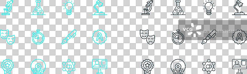 台灯、CD或DVD光盘、钢笔图片素材