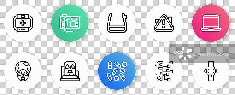 医疗药丸生物黑客笔记本电脑星球图片素材