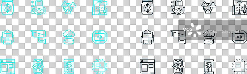 未来感的滑动门与计算机视觉设置图片素材