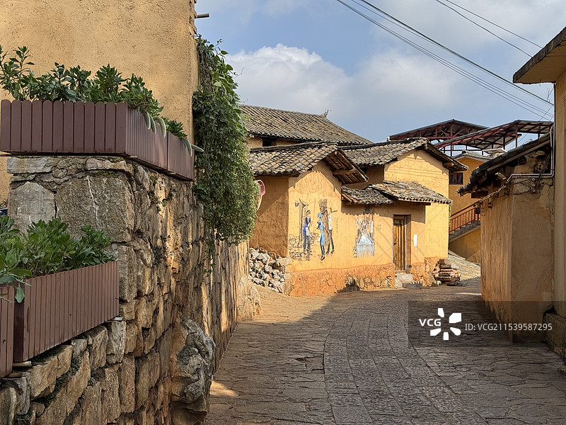 弥勒可邑小镇图片素材