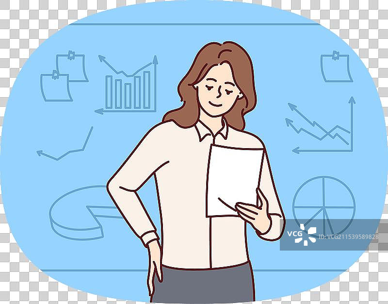 女商人在办公室进行演示图片素材