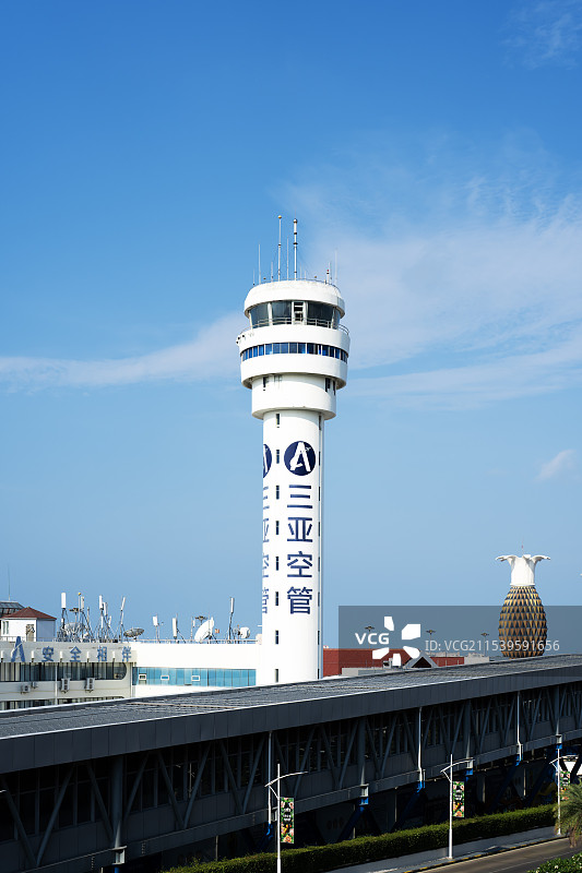 三亚机场空管指挥信号塔图片素材