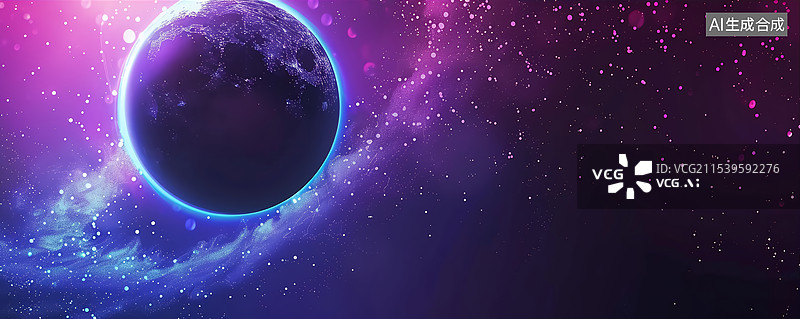 【AI数字艺术】科技太空星际蓝紫色螺旋虫洞背景图片素材