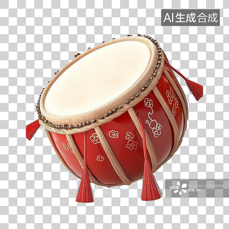 【AI数字艺术】新春节日元素中国鼓图片素材