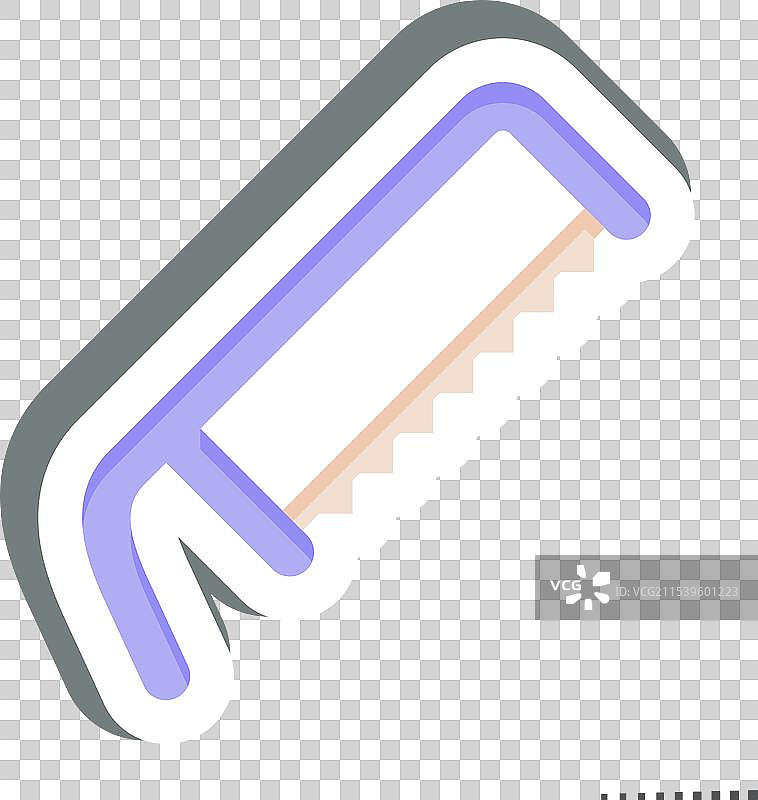 与木工相关的锯子贴纸图片素材