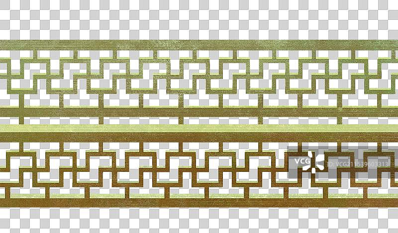古代中式复古典建筑花纹纹样镂空走廊回廊图片素材