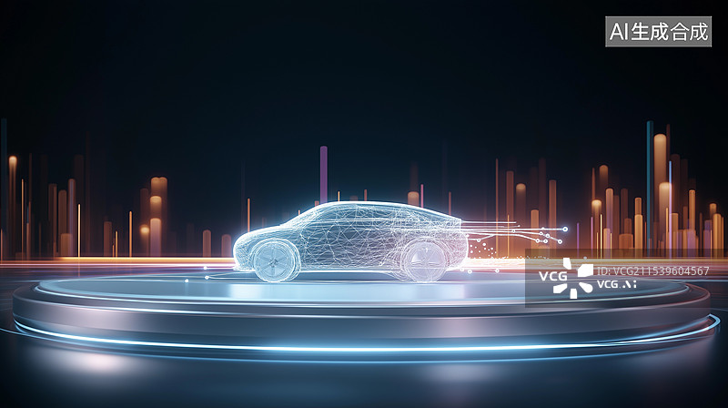 【AI数字艺术】新能源汽车主题海报图片素材
