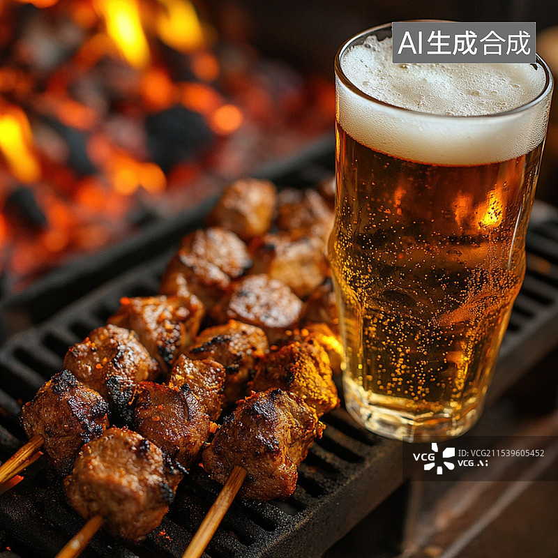 【AI数字艺术】烤肉背景素材图片素材
