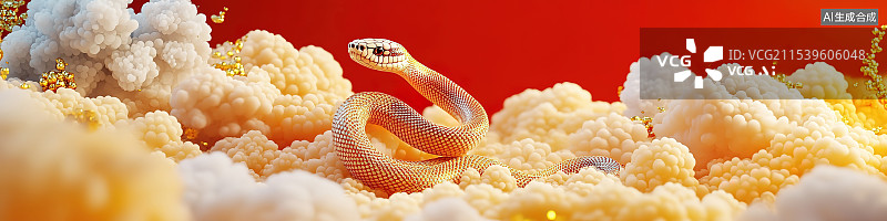 【AI数字艺术】蛇年背景图片素材