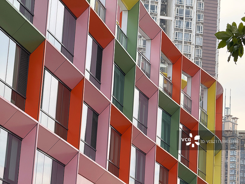 彩色建筑艺术文艺清新图片素材