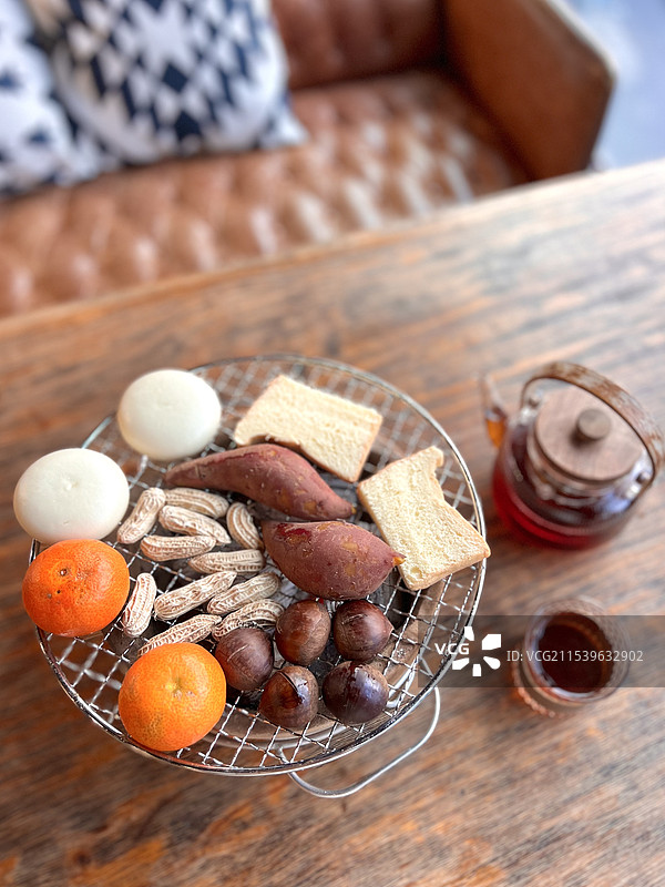 冬日围炉煮茶图片素材