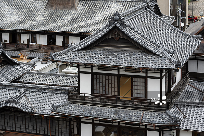 日本爱媛县松山市道后温泉本馆 日式建筑图片素材