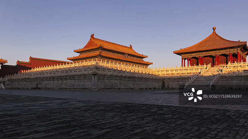 故宫97…日落紫禁城保和殿广场图片素材