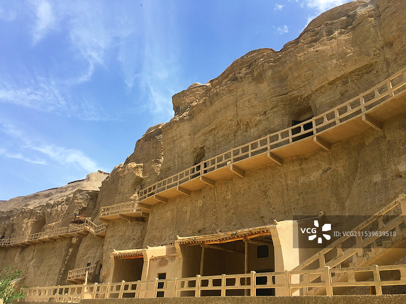 敦煌榆林窟外部景观图片素材