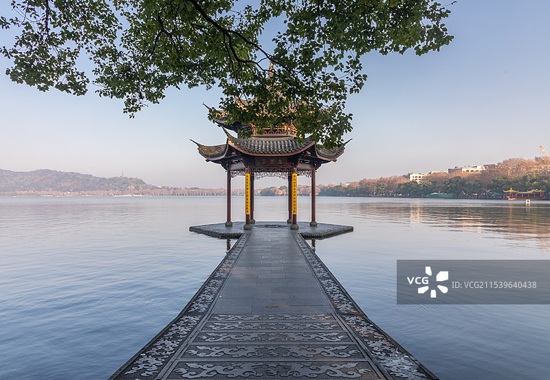 西湖集贤亭图片素材