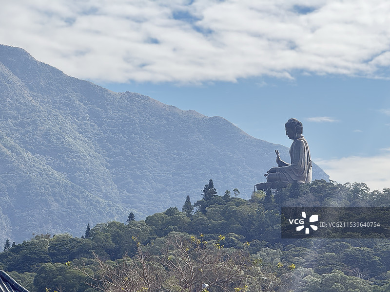 香港大屿山天坛大佛图片素材