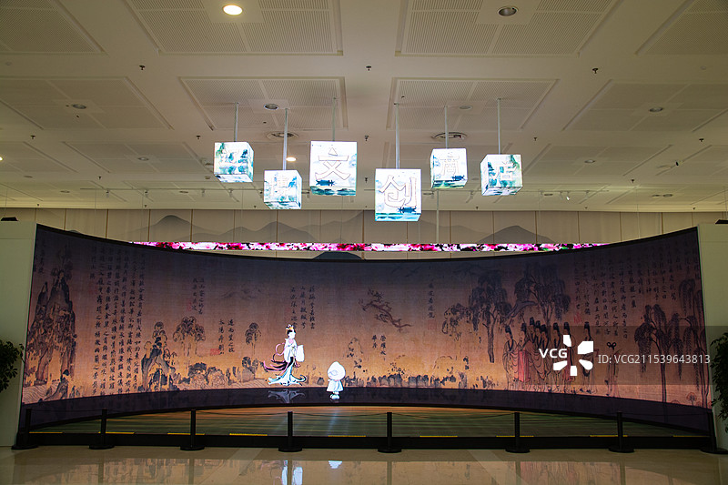 博物馆弧形屏幕图片素材