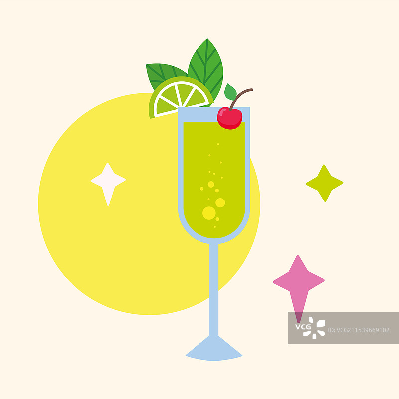 孤立的鸡尾酒杯图标饮料图片素材