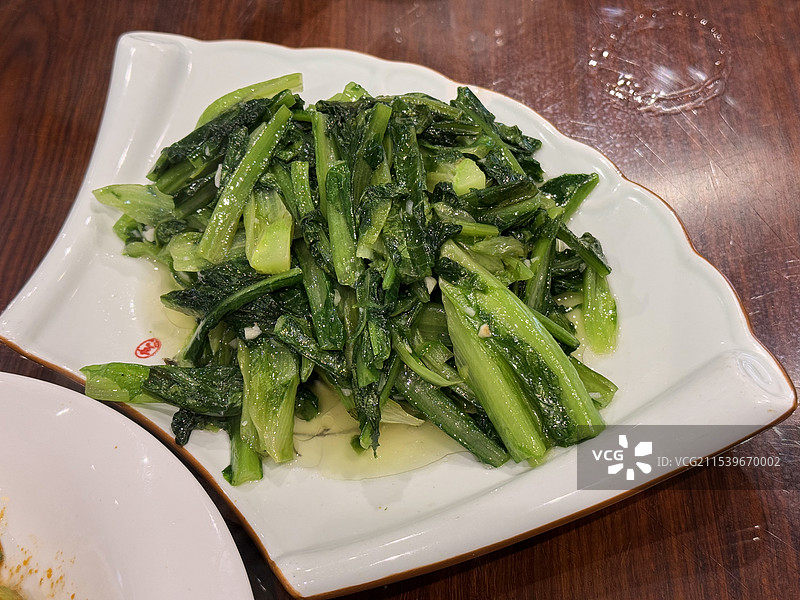 蒜蓉油麦菜图片素材