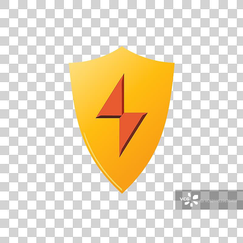 电力服务填充黄色标志图片素材