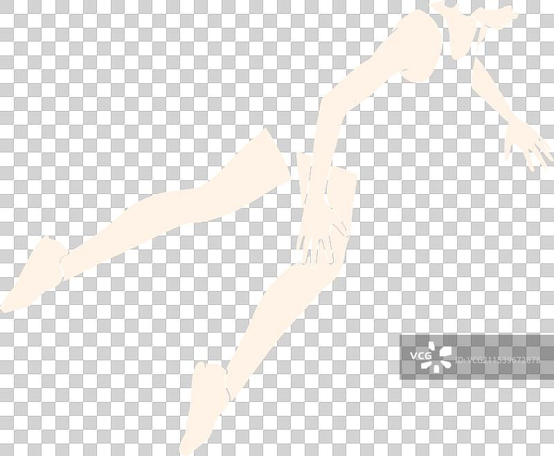 运动女孩的躺卧女性剪影图片素材