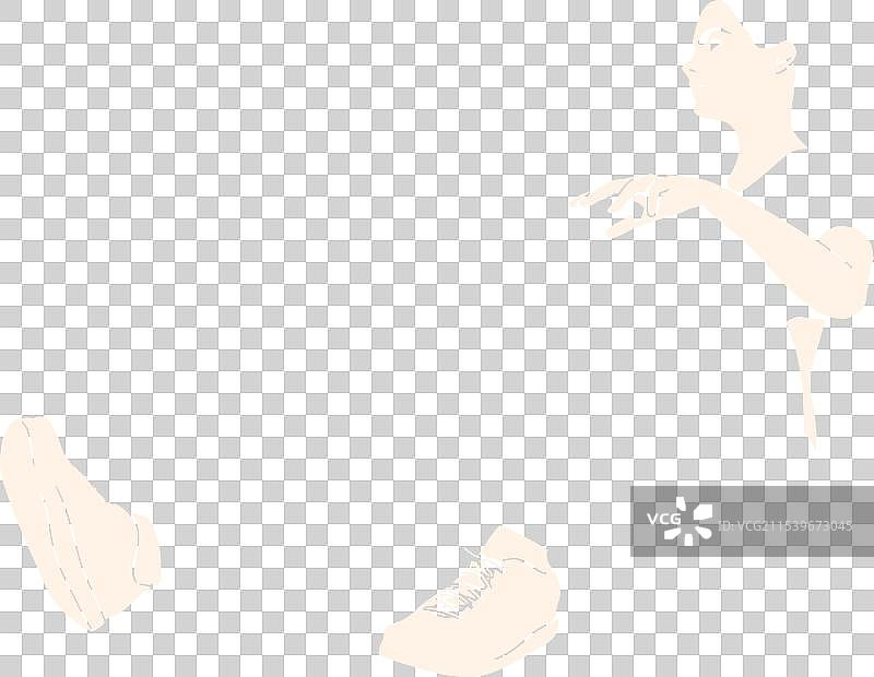 坐着的女性剪影运动女孩图片素材