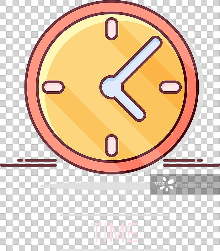 卡通风格的闹钟图标，计时器设计图片素材