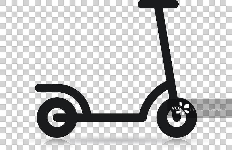 黑色电动滑板车图标孤立设计图片素材
