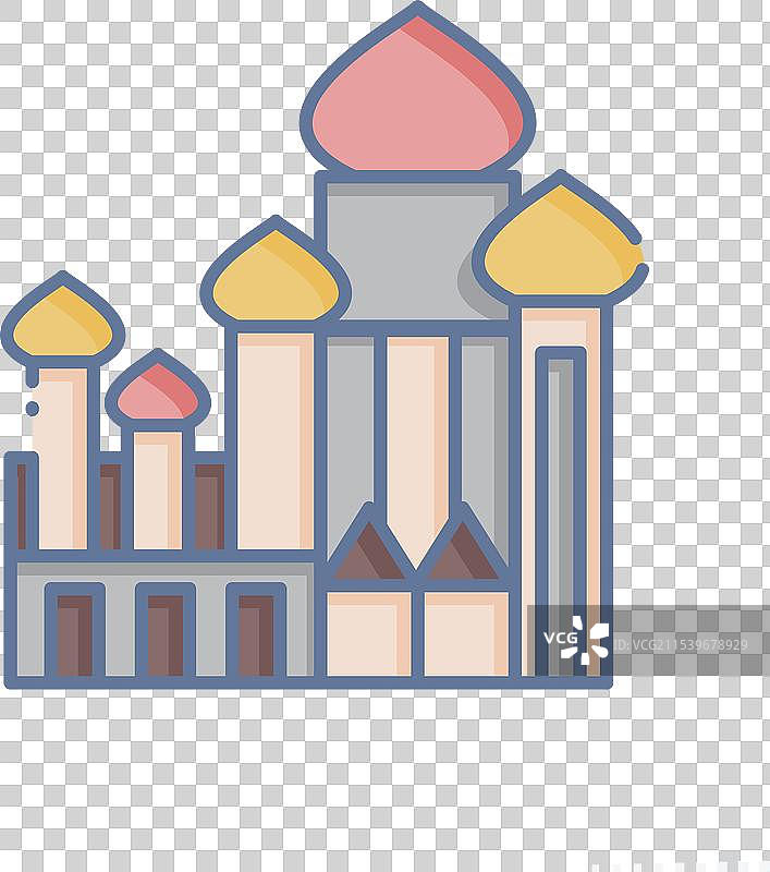 与俄罗斯相关的圣巴西尔大教堂图标图片素材