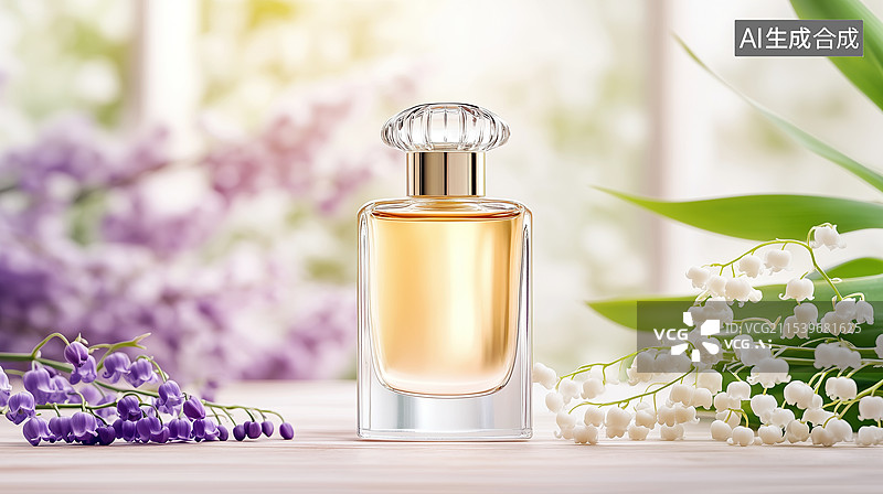 【AI数字艺术】淡雅铃兰香水图片素材