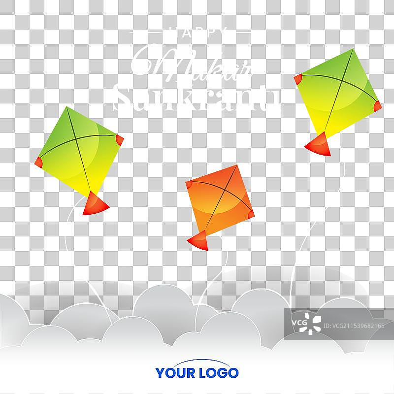 在云中飞翔的马卡尔·桑克兰提风筝问候图片素材