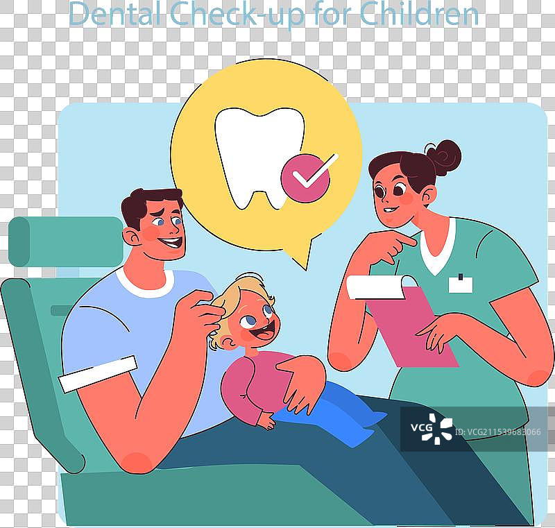 儿童牙科检查图片素材