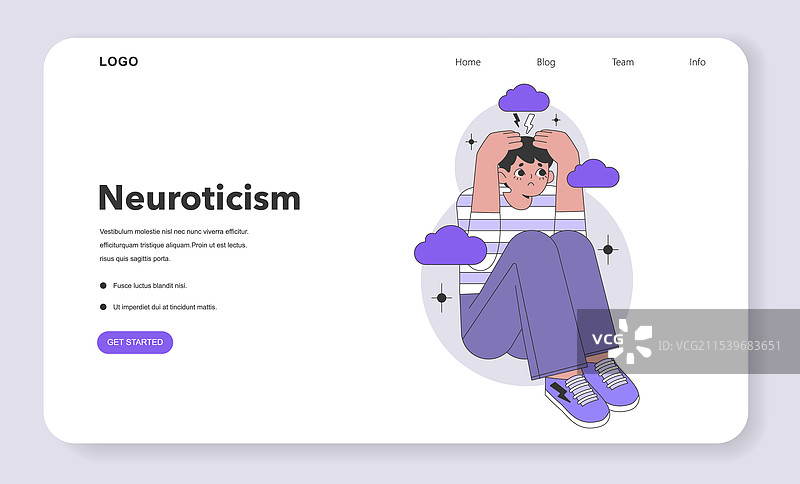 大五人格中的神经质维度图片素材