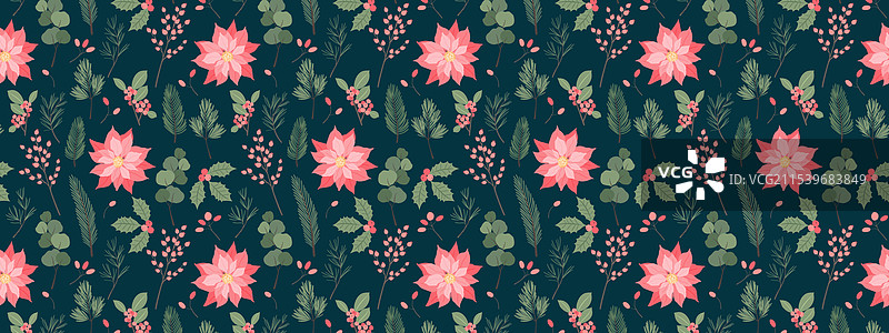 圣诞快乐，新年快乐无缝图案图片素材