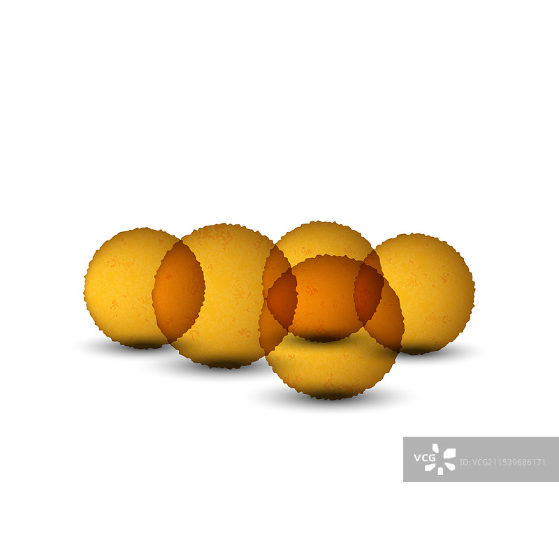 酥脆金黄的帕尼普里球，独立于白色背景上图片素材