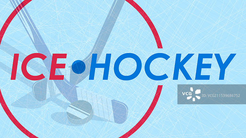 蓝色冰球场背景，带有冰面线条图片素材
