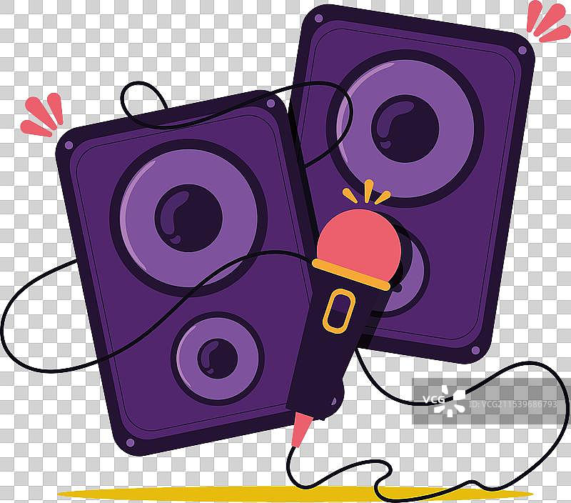 音乐职业概念扬声器和图片素材