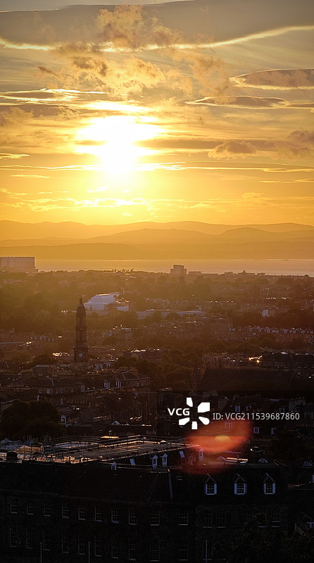 卡尔顿山夕阳图片素材