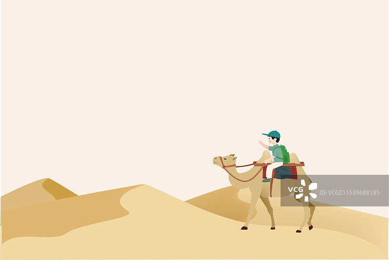 沙漠骆驼骑行图片素材