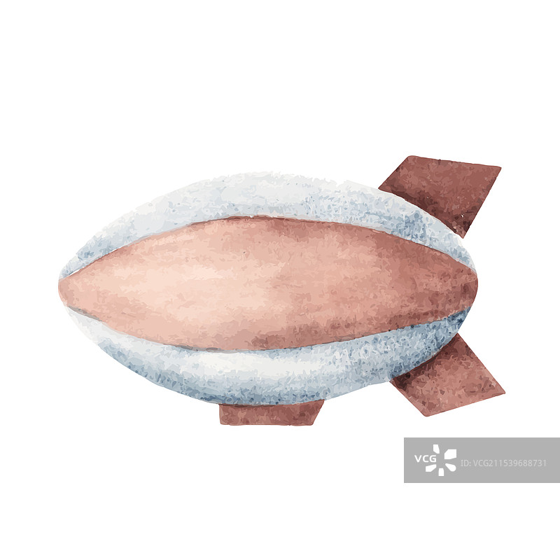 蓝色和棕色的飞艇或气球图片素材