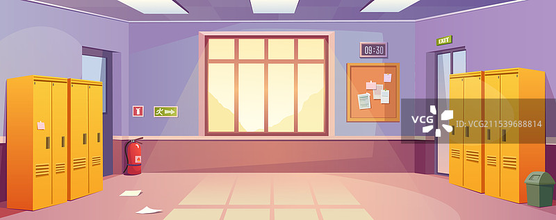 学校走廊背景用于横幅设计图片素材