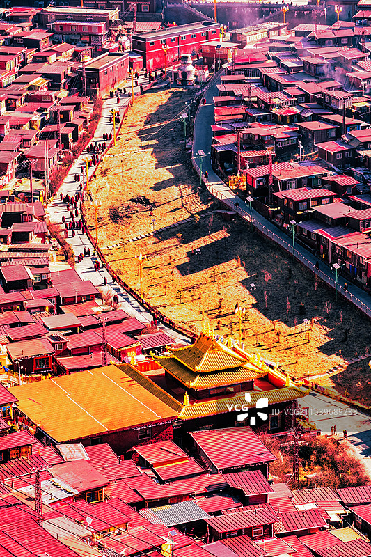 色达五明佛学院图片素材