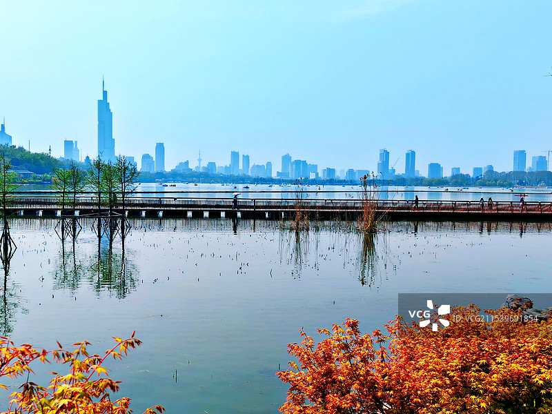 湖上栈道图片素材