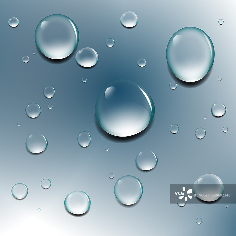 逼真的透明水滴图片素材
